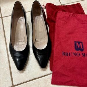 Bruno Magli Black Leather Heels